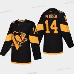 #14 Tanner Pearson Pittsburgh Penguins Coors 2019 Stadium Series Musta Aito Paita – Miesten