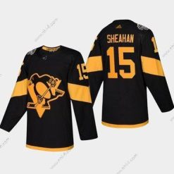 #15 Riley Sheahan Pittsburgh Penguins Coors 2019 Stadium Series Musta Aito Paita – Miesten