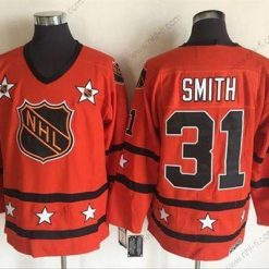 1972-81 NHL All-Star #31 Billy Smith Oranssi CCM Ommeltu Vintage Jääkiekko Paita – Miesten