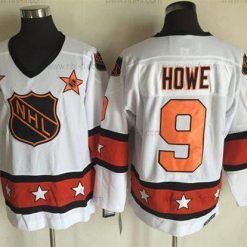 1972-81 NHL All-Star #9 Gordie Howe Valkoinen CCM Ommeltu Vintage Jääkiekko Paita – Miesten