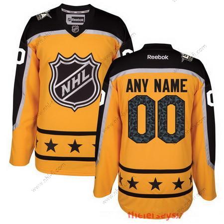 2017 NHL All-Star Game Räätälöidyt Atlantic Division Reebok Keltainen Ommeltu Jääkiekko Paita – Miesten