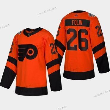 #26 Christian Folin Philadelphia Flyers Coors 2019 Stadium Series Oranssi Aito Paita – Miesten