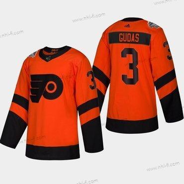 #3 Radko Gudas Philadelphia Flyers Coors 2019 Stadium Series Oranssi Aito Paita – Miesten