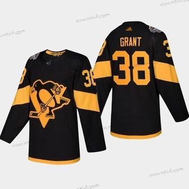 #38 Derek Grant Pittsburgh Penguins Coors 2019 Stadium Series Musta Aito Paita – Miesten