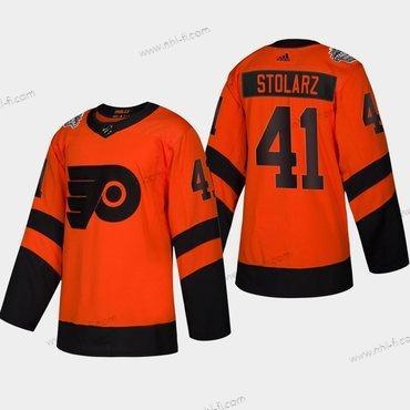 #41 Anthony Stolarz Philadelphia Flyers Coors 2019 Stadium Series Oranssi Aito Paita – Miesten