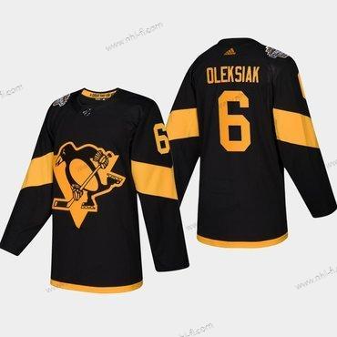 #6 Jamie Oleksiak Pittsburgh Penguins Coors 2019 Stadium Series Musta Aito Paita – Miesten