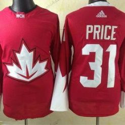 Adidas 2016 IIHF Kanadan maajoukkue #31 Carey Price Punainen Jääkiekko Ommeltu Paita – Miesten