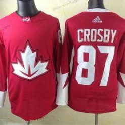 Adidas 2016 IIHF Kanadan maajoukkue #87 Sidney Crosby Punainen Jääkiekko Ommeltu Paita – Miesten