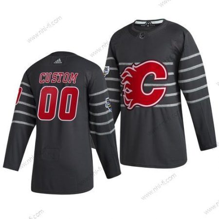 Adidas 2020 NHL All-Star Game Räätälöidyt Calgary Flames Aito Harmaa Paita – Miesten