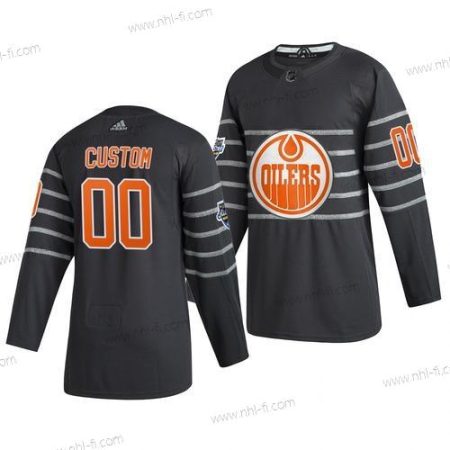 Adidas 2020 NHL All-Star Game Räätälöidyt Edmonton Oilers Aito Harmaa Paita – Miesten