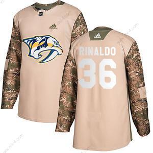 Adidas #36 Zac Rinaldo Nashville Predators Aito Veterans Day Harjoitus Maastokuvio Paita – Miesten