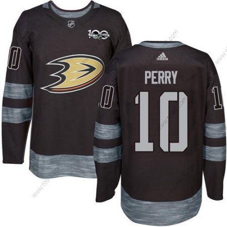 Adidas Anaheim Ducks #10 Corey Perry Musta 1917-2017 100th Vuosipäivä Ommeltu NHL Paita – Miesten