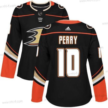 Adidas Anaheim Ducks #10 Corey Perry Musta Kotiottelu Aito Ommeltu NHL Paita – Naisten