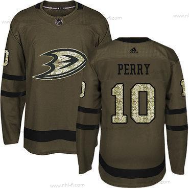 Adidas Anaheim Ducks #10 Corey Perry Vihreä Salute to Service Ommeltu NHL Paita – Miesten