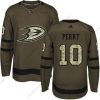 Adidas Anaheim Ducks #10 Corey Perry Vihreä Salute to Service Ommeltu NHL Paita – Nuoret