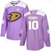 Adidas Anaheim Ducks #10 Corey Perry Violetti Aito Taistelee syöpää vastaan Ommeltu NHL Paita – Miesten