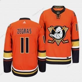 Adidas Anaheim Ducks #11 Trevor Zegras Oranssi Aito Paita – Miesten