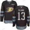 Adidas Anaheim Ducks #13 Teemu Selanne Musta 1917-2017 100th Vuosipäivä Ommeltu NHL Paita – Miesten