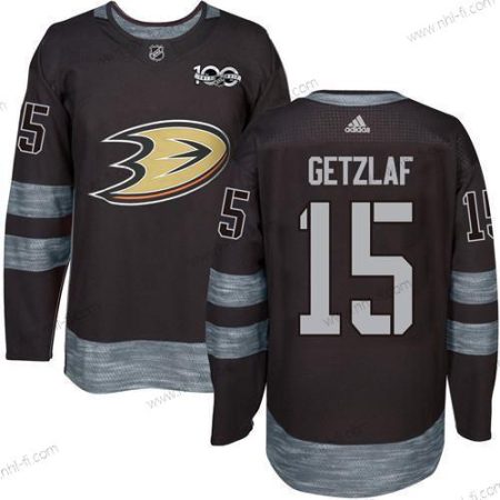 Adidas Anaheim Ducks #15 Ryan Getzlaf Musta 1917-2017 100th Vuosipäivä Ommeltu NHL Paita – Miesten