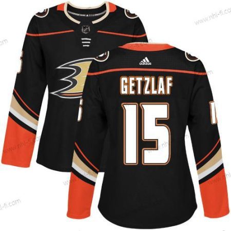 Adidas Anaheim Ducks #15 Ryan Getzlaf Musta Kotiottelu Aito Ommeltu NHL Paita – Naisten