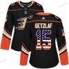 Adidas Anaheim Ducks #15 Ryan Getzlaf Musta Kotiottelu Aito USA Flag Ommeltu NHL Paita – Naisten