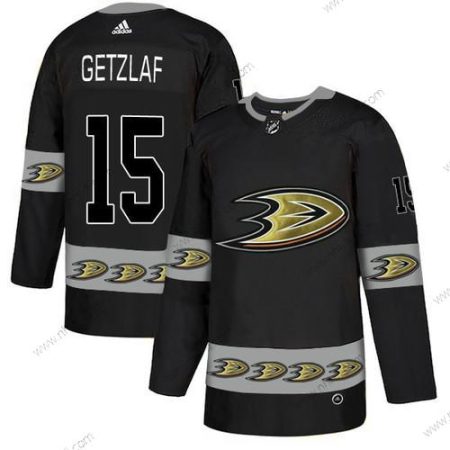 Adidas Anaheim Ducks #15 Ryan Getzlaf Musta Maajoukkue Logos Paita – Miesten