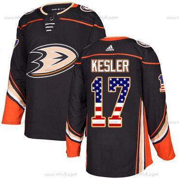 Adidas Anaheim Ducks #17 Ryan Kesler Musta Kotiottelu Aito USA Flag Ommeltu NHL Paita – Nuoret