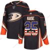 Adidas Anaheim Ducks #25 Ondrej Kase Musta Kotiottelu Aito USA Flag Ommeltu NHL Paita – Nuoret