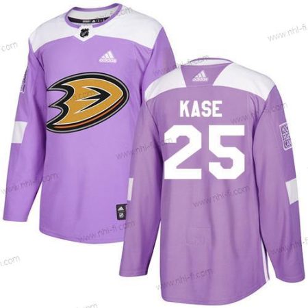 Adidas Anaheim Ducks #25 Ondrej Kase Violetti Aito Taistelee syöpää vastaan Ommeltu NHL Paita – Miesten