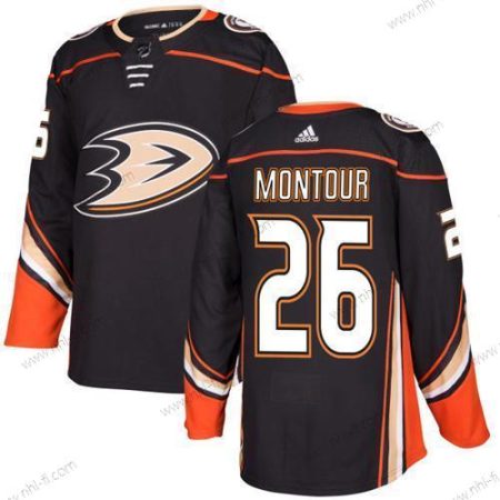 Adidas Anaheim Ducks #26 Brandon Montour Musta Kotiottelu Aito Ommeltu NHL Paita – Nuoret