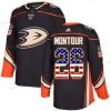 Adidas Anaheim Ducks #26 Brandon Montour Musta Kotiottelu Aito USA Flag Ommeltu NHL Paita – Miesten