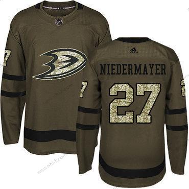 Adidas Anaheim Ducks #27 Niedermayer Vihreä Salute to Service Ommeltu NHL Paita – Miesten