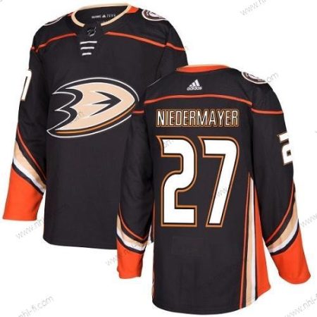 Adidas Anaheim Ducks #27 Scott Niedermayer Musta Kotiottelu Aito Ommeltu NHL Paita – Miesten