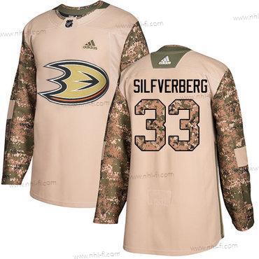 Adidas Anaheim Ducks #33 Jakob Silfverberg Maastokuvio Aito 2017 Veterans Day Ommeltu NHL Paita – Miesten