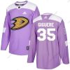 Adidas Anaheim Ducks #35 Jean-Sebastien Giguere Violetti Aito Taistelee syöpää vastaan Ommeltu NHL Paita – Miesten