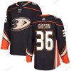 Adidas Anaheim Ducks #36 John Gibson Musta Kotiottelu Aito Ommeltu NHL Paita – Miesten