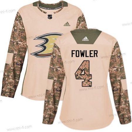 Adidas Anaheim Ducks #4 Cam Fowler Maastokuvio Aito 2017 Veterans Day Ommeltu NHL Paita – Naisten