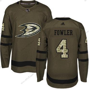 Adidas Anaheim Ducks #4 Cam Fowler Vihreä Salute to Service Ommeltu NHL Paita – Miesten