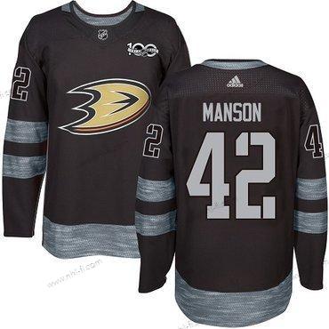 Adidas Anaheim Ducks #42 Josh Manson Musta 1917-2017 100th Vuosipäivä Ommeltu NHL Paita – Miesten