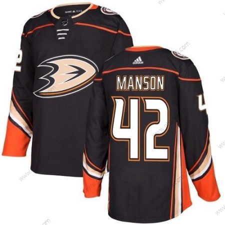 Adidas Anaheim Ducks #42 Josh Manson Musta Kotiottelu Aito Ommeltu NHL Paita – Miesten