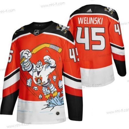 Adidas Anaheim Ducks #45 Andy Welinski Punainen 2020-21 Käänteinen Retro Vaihtopaita NHL Paita – Miesten