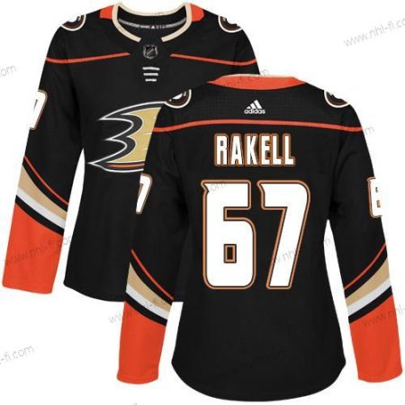 Adidas Anaheim Ducks #67 Rickard Rakell Musta Kotiottelu Aito Ommeltu NHL Paita – Naisten