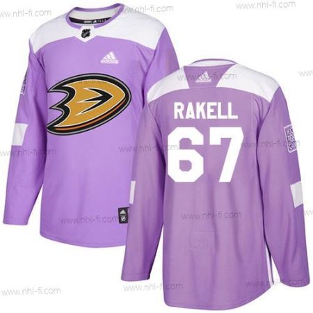 Adidas Anaheim Ducks #67 Rickard Rakell Violetti Aito Taistelee syöpää vastaan Ommeltu NHL Paita – Nuoret