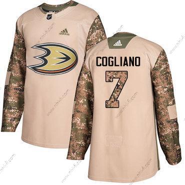 Adidas Anaheim Ducks #7 Andrew Cogliano Maastokuvio Aito 2017 Veterans Day Ommeltu NHL Paita – Miesten