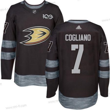 Adidas Anaheim Ducks #7 Andrew Cogliano Musta 1917-2017 100th Vuosipäivä Ommeltu NHL Paita – Miesten