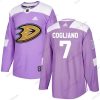 Adidas Anaheim Ducks #7 Andrew Cogliano Violetti Aito Taistelee syöpää vastaan Ommeltu NHL Paita – Nuoret