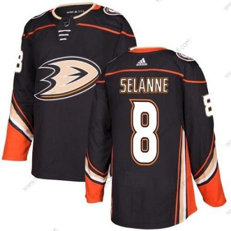 Adidas Anaheim Ducks #8 Teemu Selanne Musta Kotiottelu Aito Ommeltu NHL Paita – Nuoret