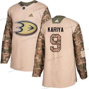 Adidas Anaheim Ducks #9 Paul Kariya Maastokuvio Aito 2017 Veterans Day Ommeltu NHL Paita – Miesten