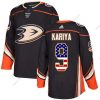 Adidas Anaheim Ducks #9 Paul Kariya Musta Kotiottelu Aito USA Flag Ommeltu NHL Paita – Miesten