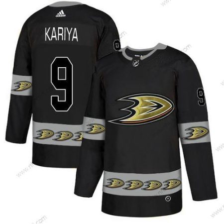 Adidas Anaheim Ducks #9 Paul Kariya Musta Maajoukkue Logos Paita – Miesten